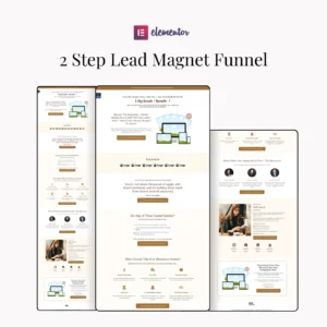 Lead Magnet Funnel Opt-in Page Template Built in Elementor