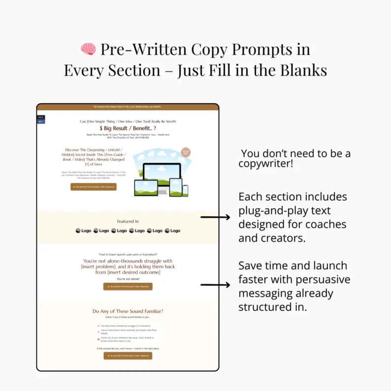 Step-by-Step Funnel Copywriting Instructions Screenshot